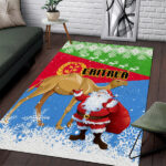 Custom Eritrea Christmas Area Rug Santa Claus With Dromedary Camel - Lynsiley