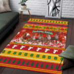 Custom Lithuania Christmas Area Rug Lietuva Santa Claus With Reindeer - Lynsiley