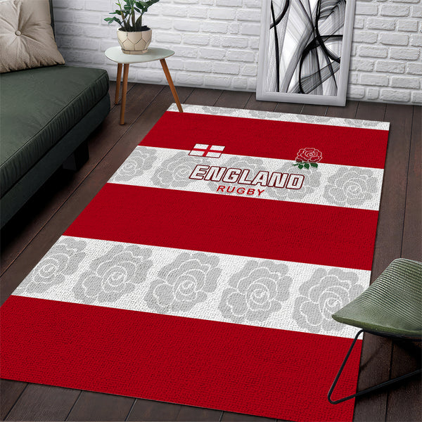 Custom England Rugby Area Rug The Red Rose Champion World Cup 2023 - Lynsiley