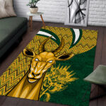 Custom South Africa Rugby Area Rug Come On Bokke Champion World Cup 2023 - Lynsiley