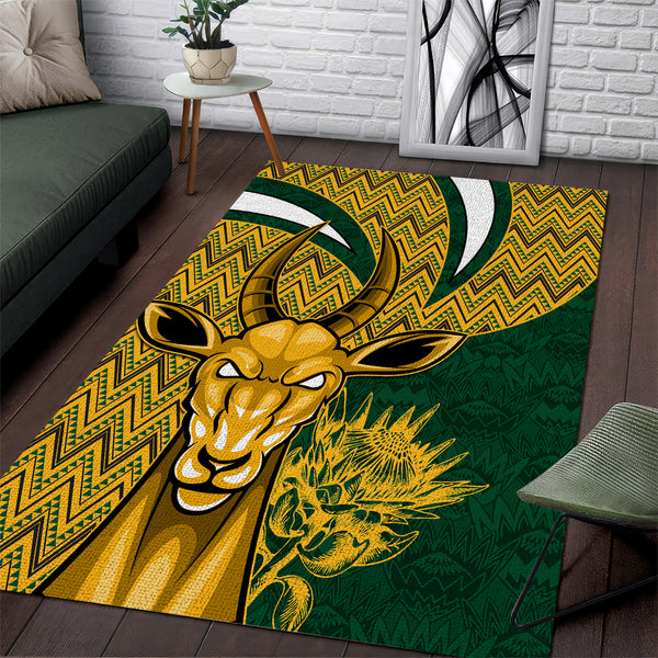 Custom South Africa Rugby Area Rug Come On Bokke Champion World Cup 2023 - Lynsiley