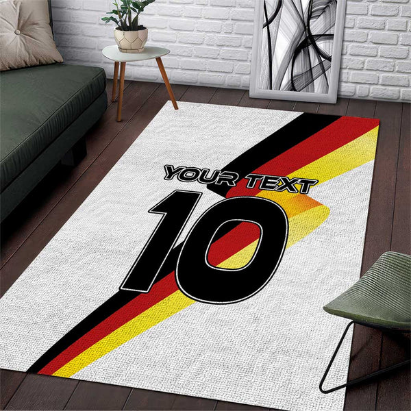 Custom Germany Football Road to the 4th European Championship Area Rug White Color - Lynsiley