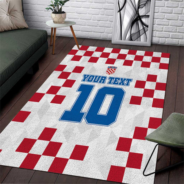 Custom Croatia Football 2024 Go Champion Area Rug - Lynsiley
