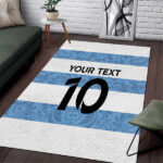 Custom Argentina Rugby 2024 Area Rug Vamos Los Pumas with Jaguar and Floral Pattern - Lynsiley
