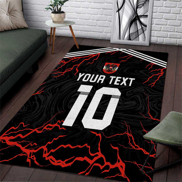 Custom Austria Football 2024 Go Champion Area Rug Away Color - Lynsiley