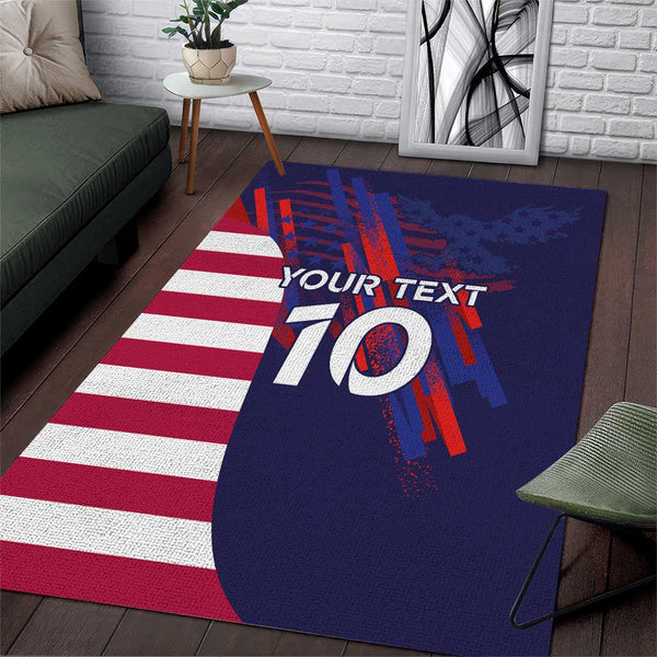 Custom United States Pacific Rugby 2024 Area Rug The Eagle and USA Flag Style - Lynsiley
