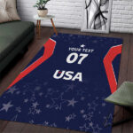 USA Cricket World Cup 2024 Custom Area Rug All Stars Sprangle - Lynsiley