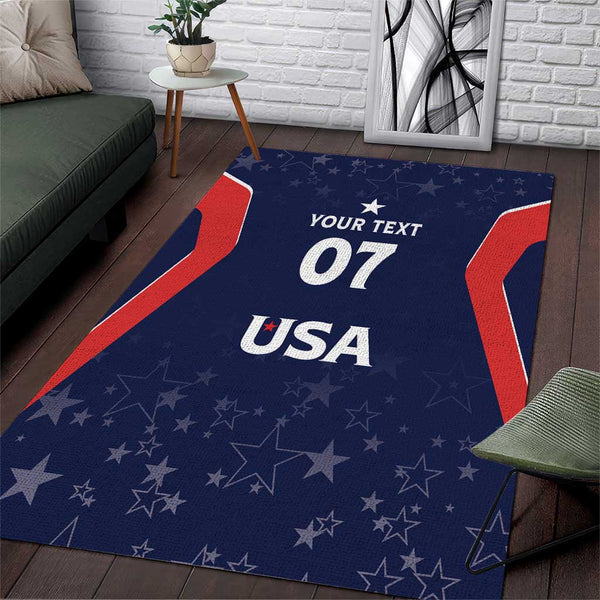 USA Cricket World Cup 2024 Custom Area Rug All Stars Sprangle - Lynsiley
