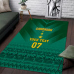 Custom Cameroon Football Area Rug Nations Cup 2024 Les Lions Indomptables - Lynsiley