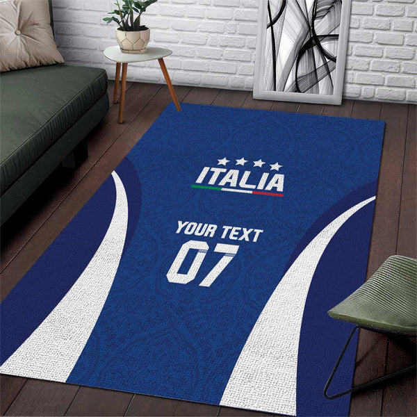 Italy Football 2024 Custom Area Rug Gli Azzurri - Renaissance Inspired - Lynsiley