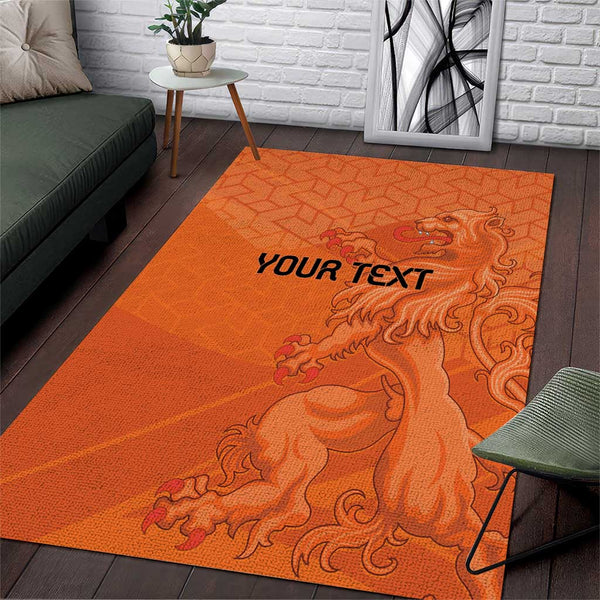 Custom Netherlands Oranje Football Area Rug Come On Het Nederlands Elftal - Lynsiley