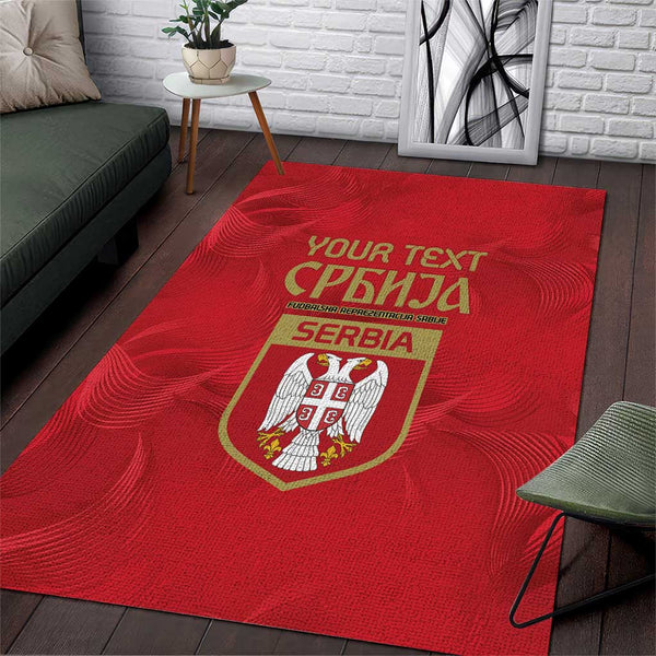 Custom Serbia Football Area Rug Fudbalska reprezentacija Srbije - Lynsiley