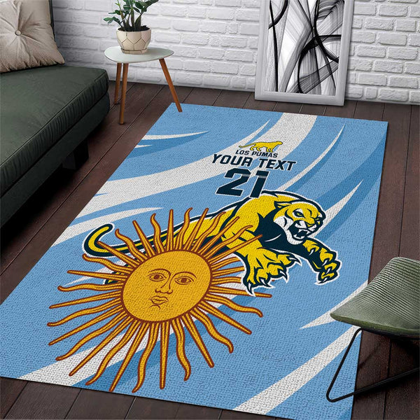 Custom Argentina Rugby Champion Area Rug Los Puma with Sporty Style - Lynsiley