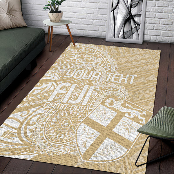 Custom Indo Fijians Area Rug Fiji ke Hindustani Polyneisan Paisley Beige Style - Lynsiley