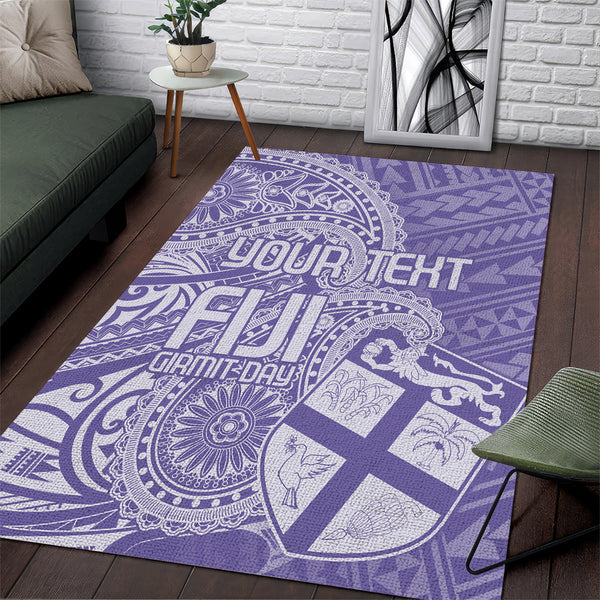 Custom Indo Fijians Area Rug Fiji ke Hindustani Polyneisan Paisley Purple Style - Lynsiley