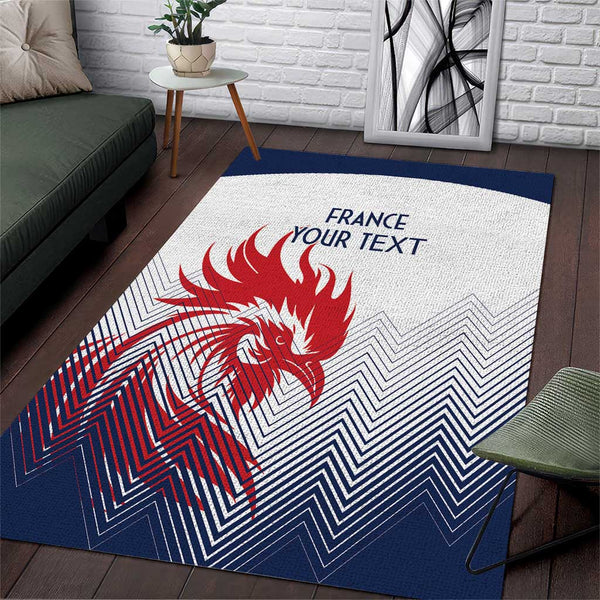 Custom France Rugby Area Rug Summer Paris 2024 - Lynsiley
