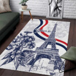 Custom France Women Rugby Area Rug Summer Flowers 2024 - Lynsiley