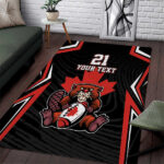 Custom Canada Rugby Pacific Area Rug Beaver and Maple Leaf - Lynsiley