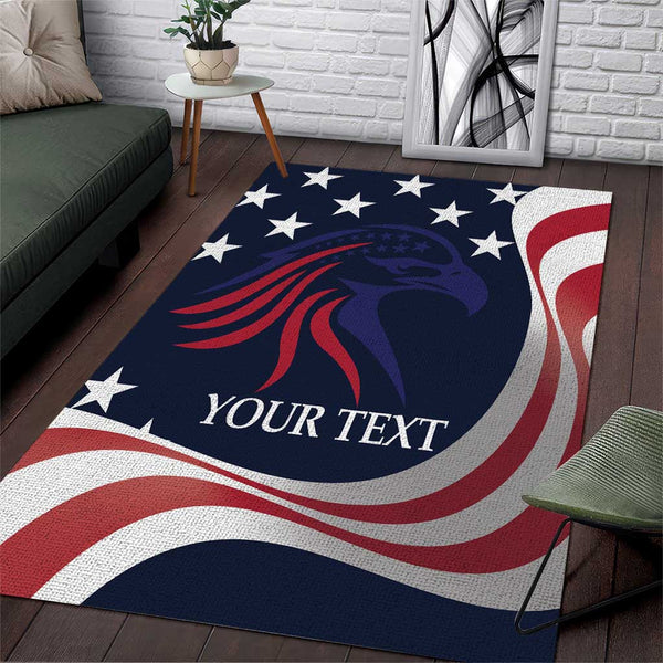 Custom USA Rugby Area Rug The Eagles Summer Paris 2024 - Lynsiley
