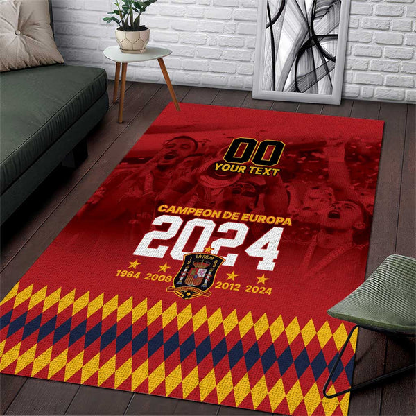 Custom Espana Campeon De Europa Area Rug Spain History Champions - Lynsiley