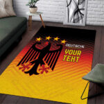 Custom Germany Football Area Rug Special Black Eagle Flag Style - Lynsiley