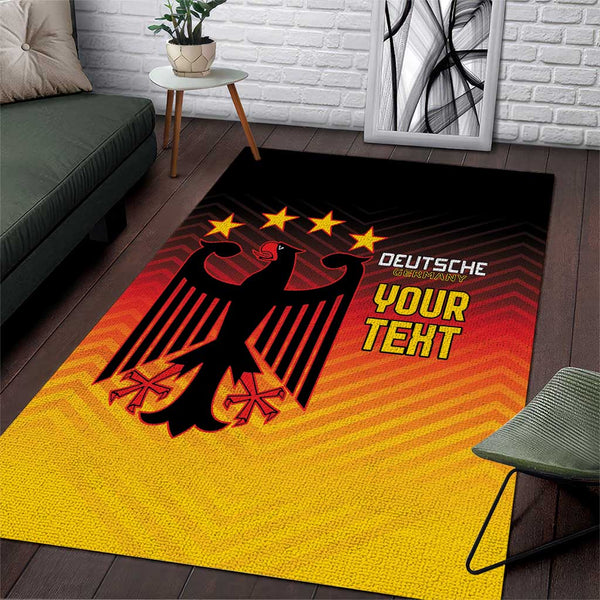 Custom Germany Football Area Rug Special Black Eagle Flag Style - Lynsiley