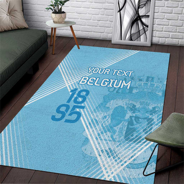 Custom Belgium 1895 Football Area Rug De Rode Duivels Come Together - Lynsiley