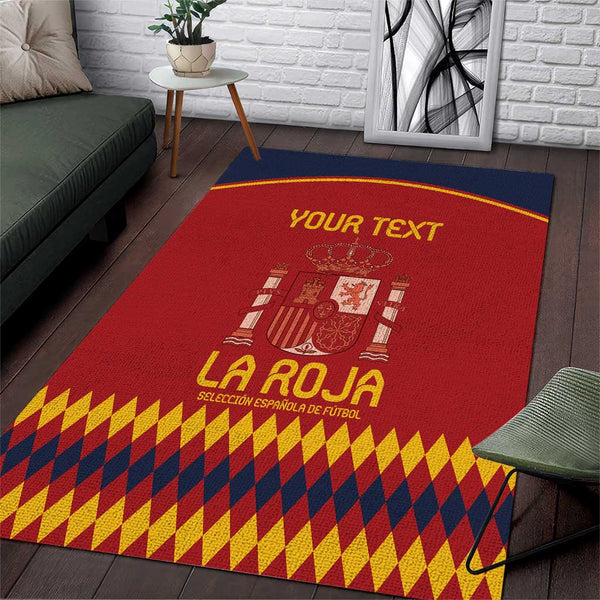 Custom Spain Football Area Rug Come on La Roja - Lynsiley