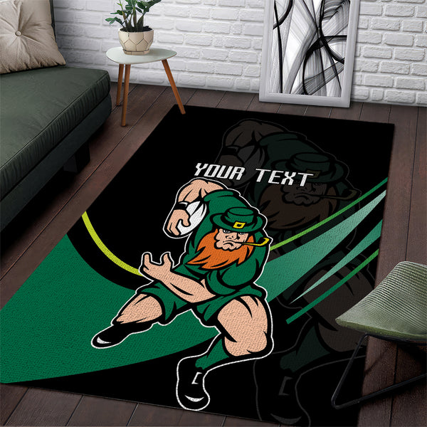 Custom Ireland Rugby Area Rug Irish Shamrocks Warriors Sporty Style - Lynsiley