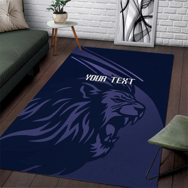 Custom Scotland Rugby Area Rug Scottish Lion Sporty Style - Lynsiley