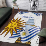 Custom Uruguay La Celeste Football Champions Area Rug Glory To The Sky Blue - Lynsiley