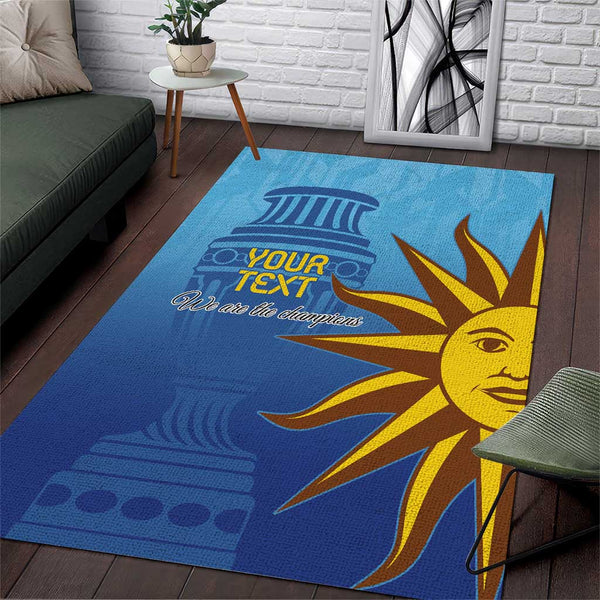 Custom Uruguay La Celeste Football Area Rug Go Champions 2024 - Lynsiley