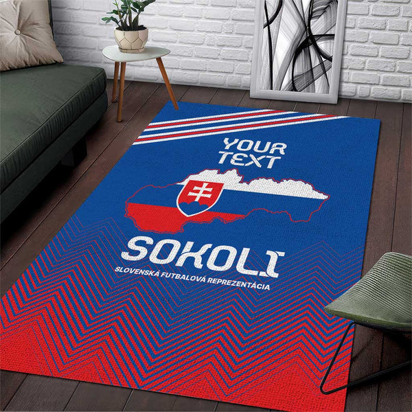 Custom Slovakia Football Area Rug Come On Sokoli Falcons - Lynsiley