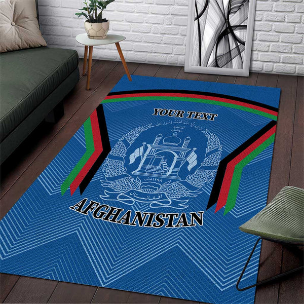 Custom Afghanistan Cricket Area Rug Afghan Coat Of Arm with Special Flag - Lynsiley