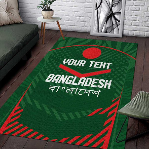Custom Bangladesh Cricket Area Rug Go Tigers Sporty Version - Lynsiley