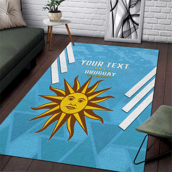 Custom Uruguay Football Area Rug 2024 Vamos La Celeste - Lynsiley