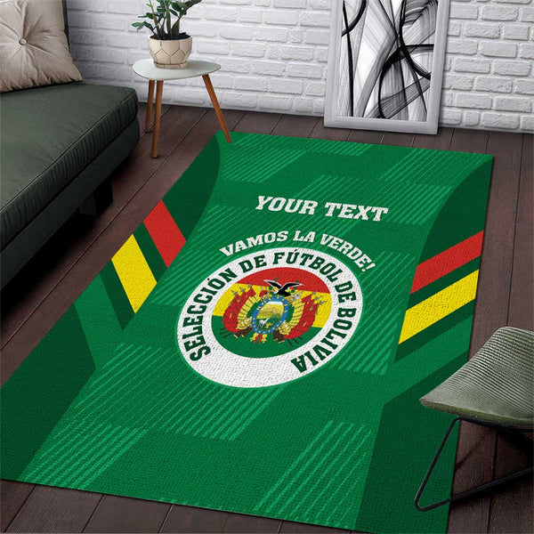 Custom Bolivia Football Area Rug 2024 Vamos La Verde - Green - Lynsiley