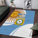 Custom Argentina Football Area Rug Vamos La Albiceleste - Sky Blue Version - Lynsiley