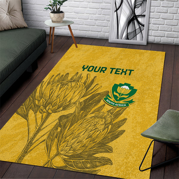Custom South Africa Soccer Area Rug Go Banyana Banyana Proteas - Lynsiley