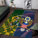 Custom South Africa And United States Rugby Area Rug 2023 Springboks Combine Eagles - Lynsiley