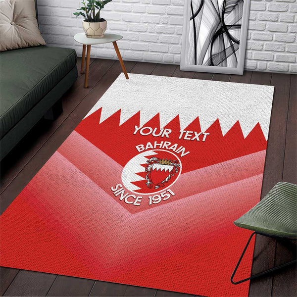 Custom Bahrain Football Area Rug Muharabi Dilmun Sporty Style - Lynsiley
