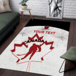 Custom Canada Hockey Area Rug 2024 Go Maple Leaf - Lynsiley