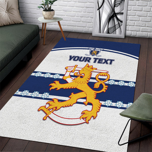 Custom Finland Hockey Area Rug 2024 Go Suomi - Lynsiley