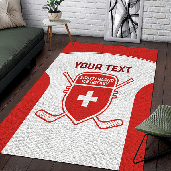 Custom Switzerland Hockey Area Rug 2024 Go La Nati - Lynsiley