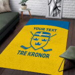 Custom Sweden Hockey Area Rug 2024 Go Swedish - Lynsiley