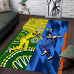 Custom Australia And India Cricket Area Rug 2023 World Cup Final Together - Lynsiley