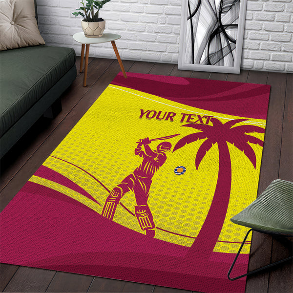 Custom West Indies Cricket Area Rug 2024 World Cup Go Windies - Lynsiley