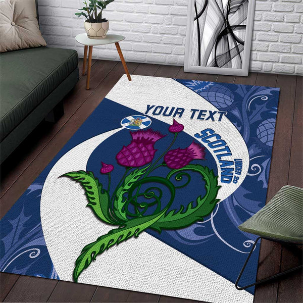 Custom Scotland Rugby Area Rug 2024 Go Champions Scottish Thistles - Lynsiley