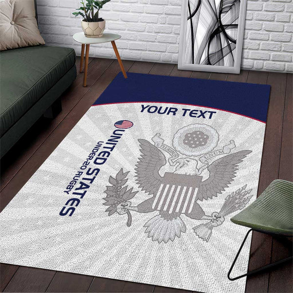 Custom United States Rugby Area Rug 2024 Go Champions Eagles - Lynsiley