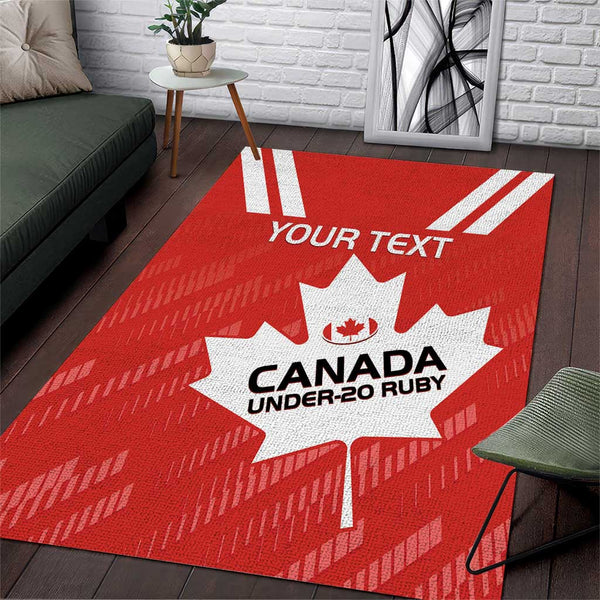Custom Canada Rugby Area Rug 2024 Go Champions Maple Leaf - Lynsiley